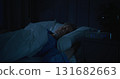 Tired From Insomnia, Man Tries Fall Asleep in Early Hours of Morning 131682663