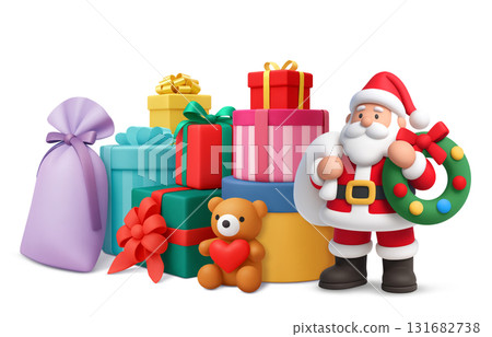 聖誕禮物插圖3D 131682738