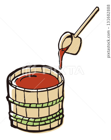 Japanese barrel and ladle 131682888