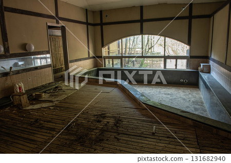 A bathhouse in a former inn in a closed hot spring town A bathhouse in a former inn in a closed hot spring town 131682940