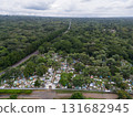 Cemetery in green jungle 131682945