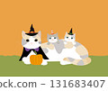 Pastel Mike's parents and kitty enjoying Halloween 131683407