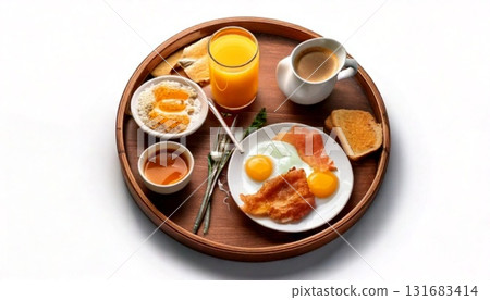 egg and breakfast with boiled egg 131683414