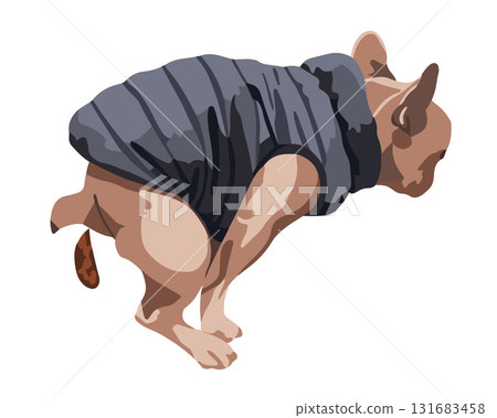 Vector isolated illustration of prohibition of dog defecation icon. Vector isolated illustration of prohibition of dog defecation icon. 131683458
