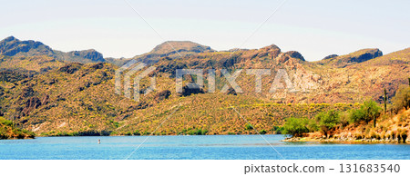 Spring at Saguaro lake in Arizona 131683540