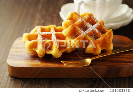 Belgian waffles and coffee Belgian waffles and coffee 131683578