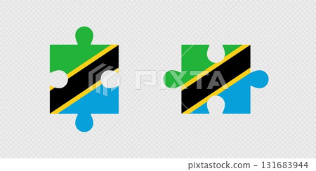 Puzzle Pieces with Tanzania Flag. 131683944