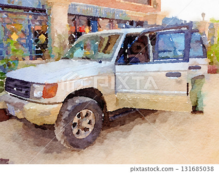 在金邊發現的 20 世紀 90 年代帕傑羅水彩畫：復古而充滿異國情調的藝術品 131685038