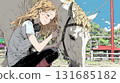 照顧馬的年輕女子 131685182