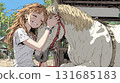 照顧馬的年輕女子 131685183
