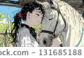 照顧馬的年輕女子 131685188