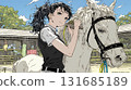 照顧馬的年輕女子 131685189