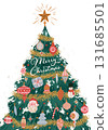 Christmas tree vector illustration background 131685501