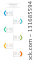 Infographic 6 options design elements for your business data. Vector Illustration. 131685594
