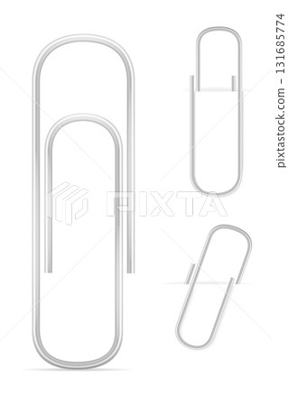 clip for paper stationary cartoon stock vector illustration 131685774