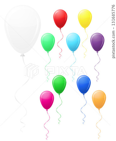 colors balloon for holiday cartoon stock vector illustration colors balloon for holiday cartoon stock vector illustration 131685776