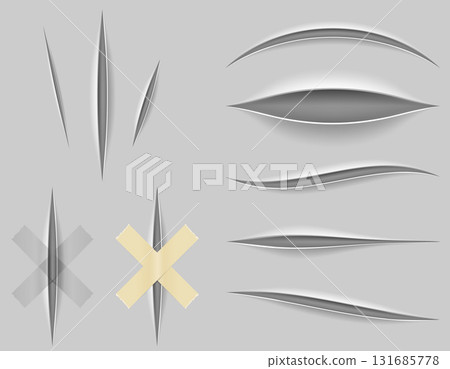 cuts on paper cartoon stock vector illustration cuts on paper cartoon stock vector illustration 131685778