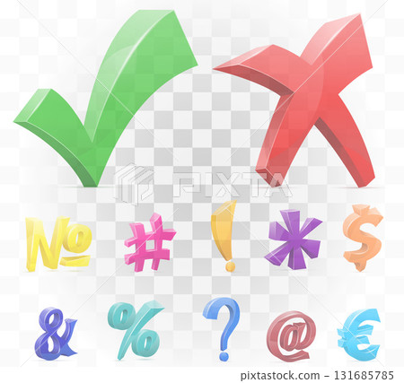 mark sign symbol graphic elements for design cartoon stock vector illustration 131685785