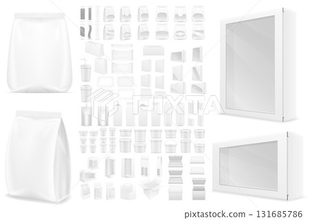 much icons packaging for products big set cartoon stock vector illustration 131685786