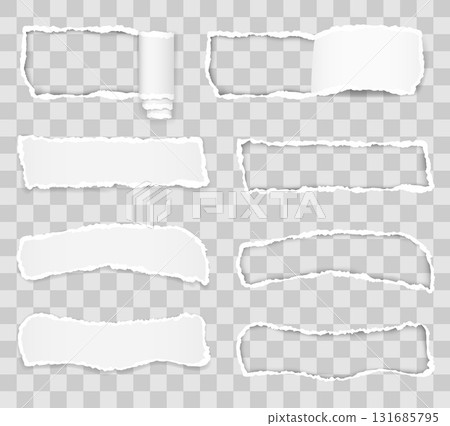pieces of torn paper cartoon stock vector illustration 131685795