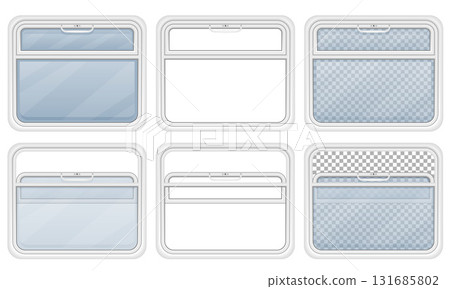 window in the train cartoon stock vector illustration 131685802