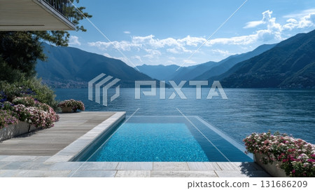 Scenic view of lake and mountains Scenic view of lake and mountains 131686209