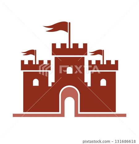 Castle building logo design Castle building logo design 131686618