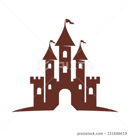Castle building logo design Castle building logo design 131686619