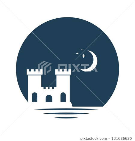 Castle building logo design Castle building logo design 131686620