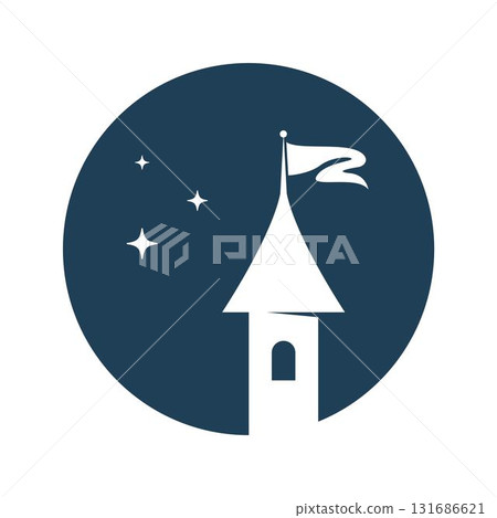 Castle building logo design Castle building logo design 131686621