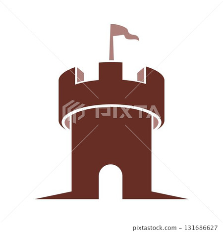 Castle building logo design Castle building logo design 131686627