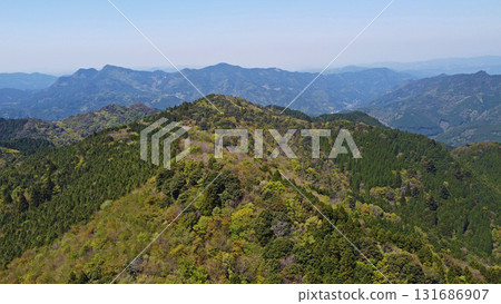 Aerial view from above Mt. Karasako Aerial view from above Mt. Karasako 131686907