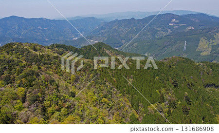 Aerial view from above Mt. Karasako Aerial view from above Mt. Karasako 131686908