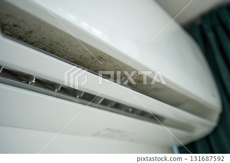 Mold in air conditioner, untimely cleaning late maintenance in humid climate. Mold in air conditioner, untimely cleaning late maintenance in humid climate. 131687592