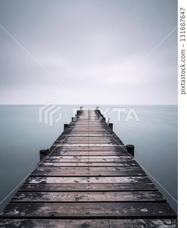 An old wooden pier 131687647