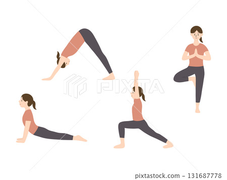 瑜伽婦女的例證 131687778