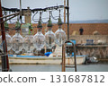 Fishing boats moored at the fishing port 131687812