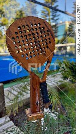 Wooden paddle court. High quality photo 131687994