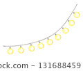 Electric garland. Watercolor illustration. For fabric, wallpaper, packing paper, greeting cards, design, decoration and illustration. 131688459