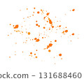 Orange splashes. Watercolor illustration. For fabric, wallpaper, packing paper, greeting cards, design, decoration and illustration. 131688460