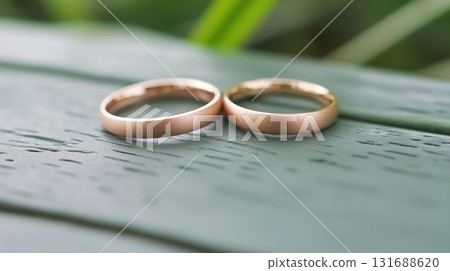 Simple wedding rings 131688620