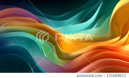 Layered paper cut style background with smooth curves and shadows. Layered paper cut style background with smooth curves and shadows. 131689011