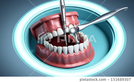 dental implant with dental floss 131689307