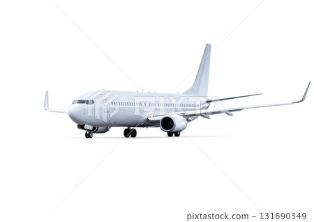 Modern passenger plane isolated on white background Modern passenger plane isolated on white background 131690349