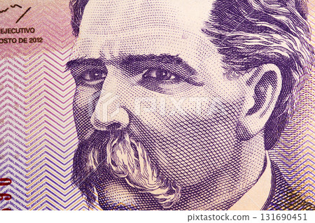 Jorge Isaacs a closeup portrait from Colombian money 131690451