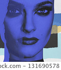 Fine art collage illustration of beautiful woman portrait 131690578
