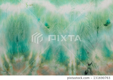 abstract pattern on silk fabric texture in green tones abstract pattern on silk fabric texture in green tones 131690763