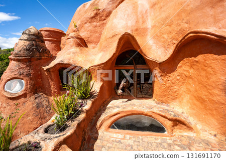 Unique earthen architecture of Casa Terracota in Villa de Leyva. Boyaca, Colombia 131691170