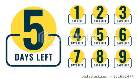 flat style number of days left timer template for coming soon deal 131691474