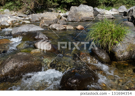 栃木縣那須鹽原市那珂川上游的水流 131694354